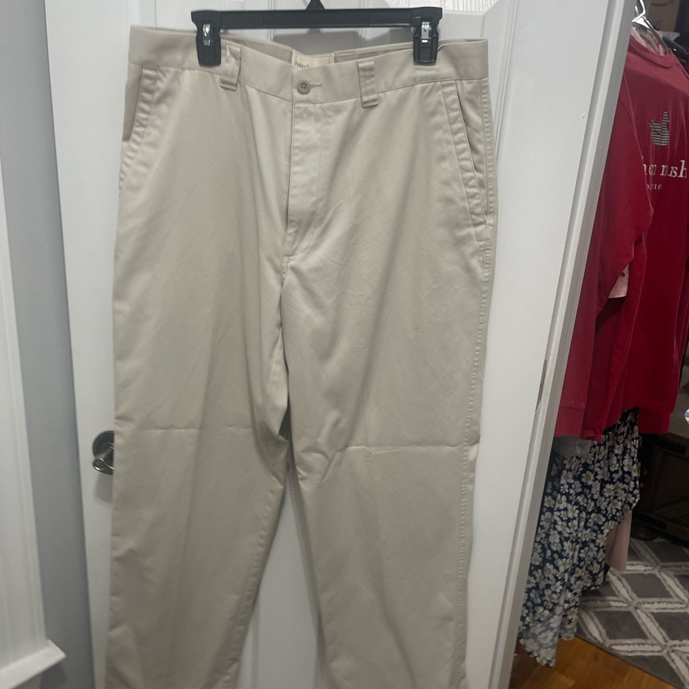 Perry Ellis Cream Chinos Classic Straight-Leg